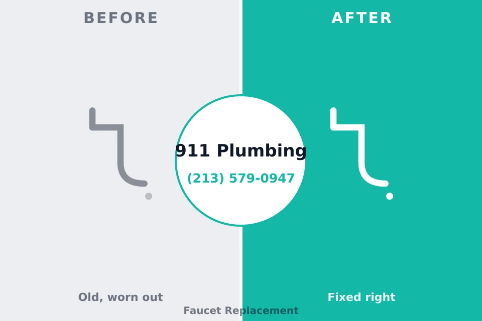 Before and after: plumbing repair Burlington, KS